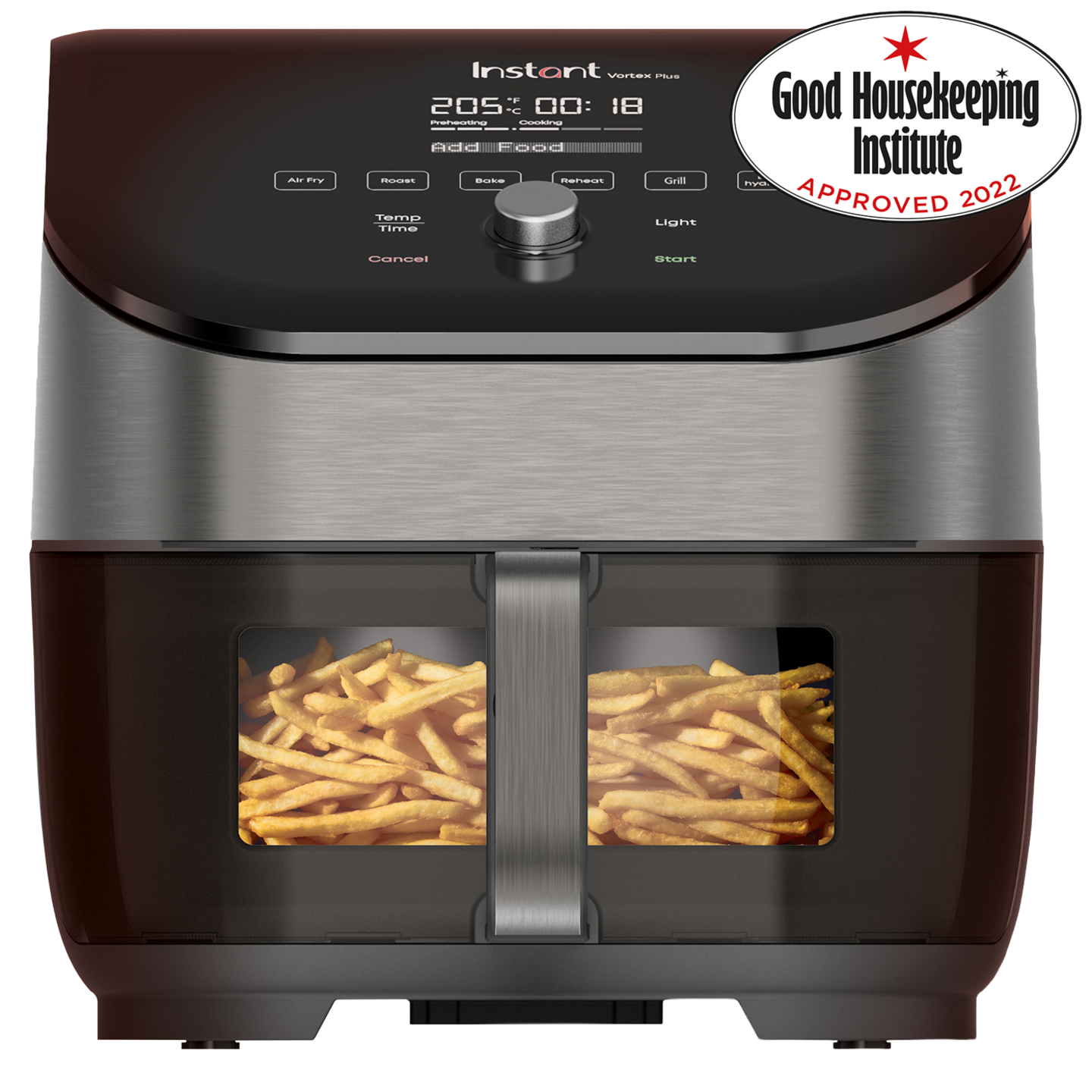 Instant Pot Vortex Plus ClearCook OdourErase Edelstahl Heißluftfritteuse 5,7L