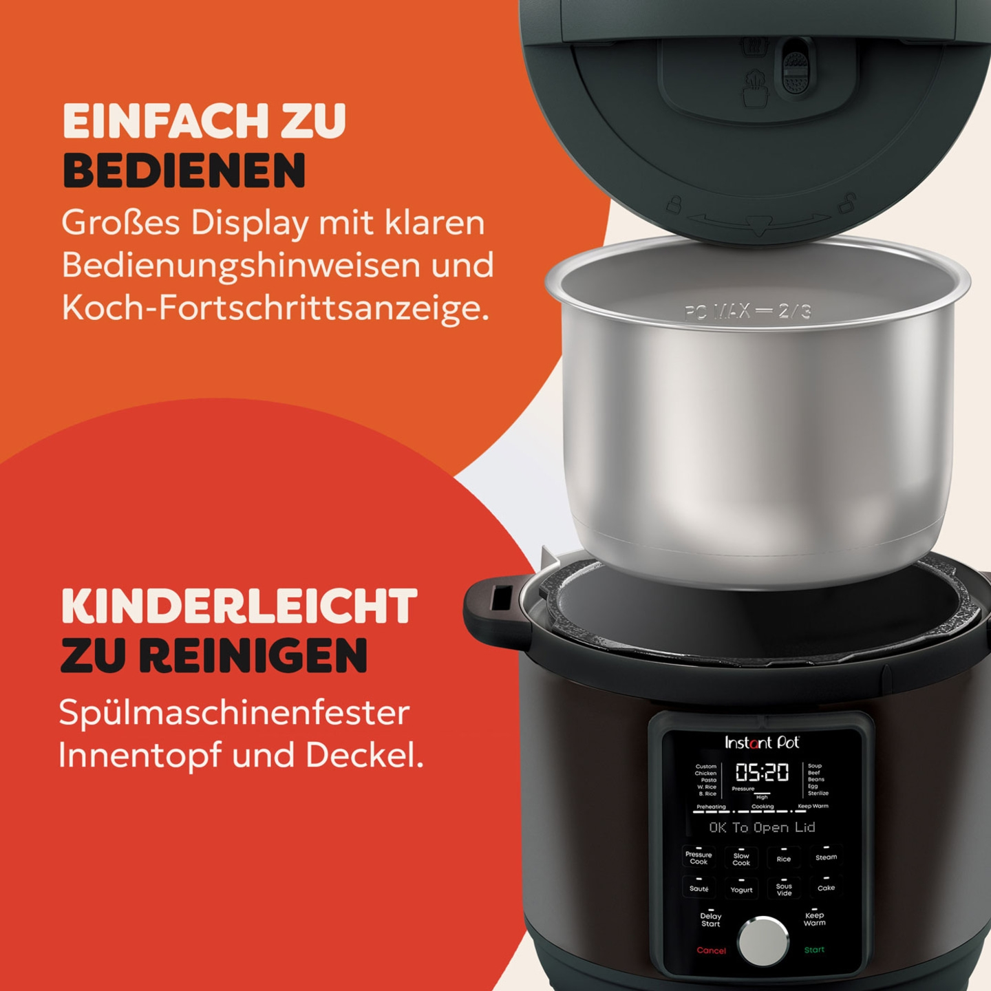 Instant Pot Duo Plus WhisperQuiet Schwarz Multikocher 5,7L