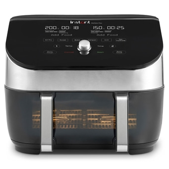 Instant Pot Vortex VersaZone mit ClearCook Edelstahl Heißluftfritteuse 8,5L