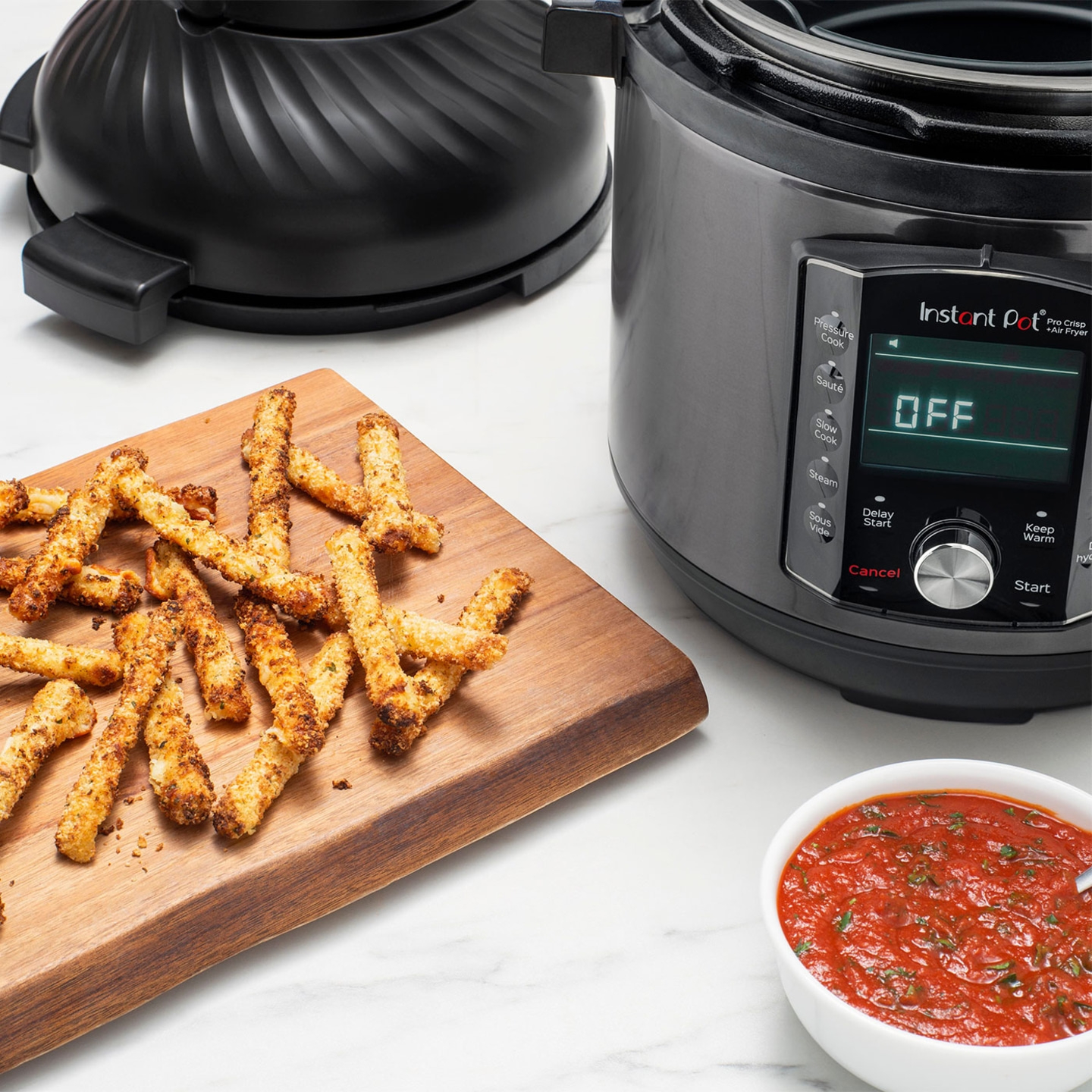 Instant Pot Pro Crisp Schwarz Multikocher mit Airfryer 7,6L