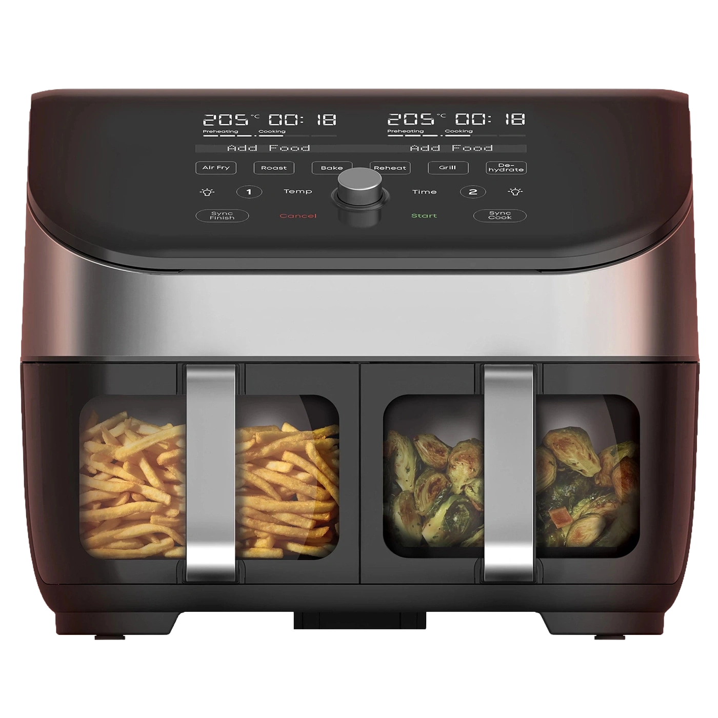 Instant Pot Vortex Plus Dual ClearCook Silber Heißluftfritteuse 7,6L