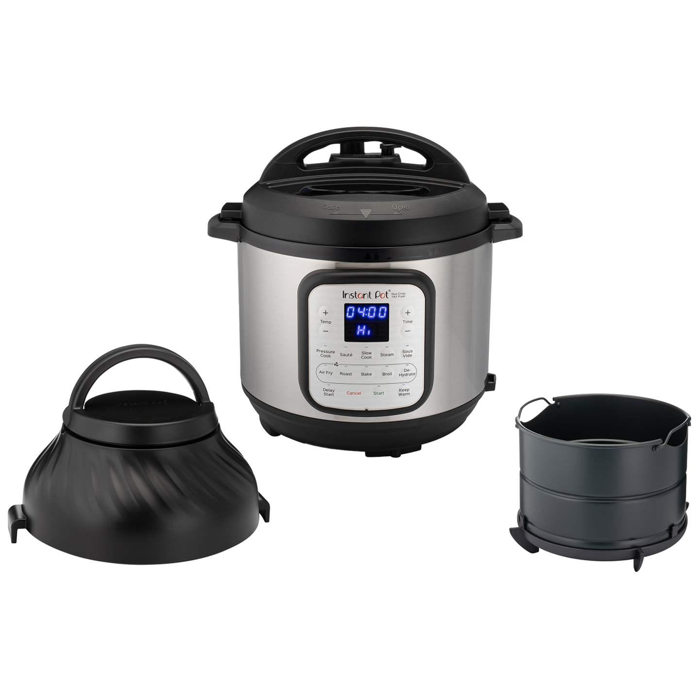 Instant Pot Duo Crisp Silber Multikocher & Heißluftfritteuse 8L