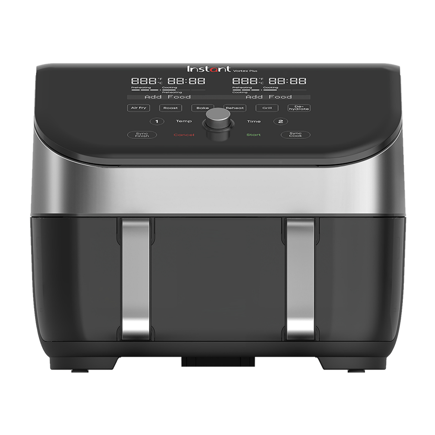 Instant Pot Vortex Plus VersaZone mit ClearCook Edelstahl Heißluftfritteuse 8,5L