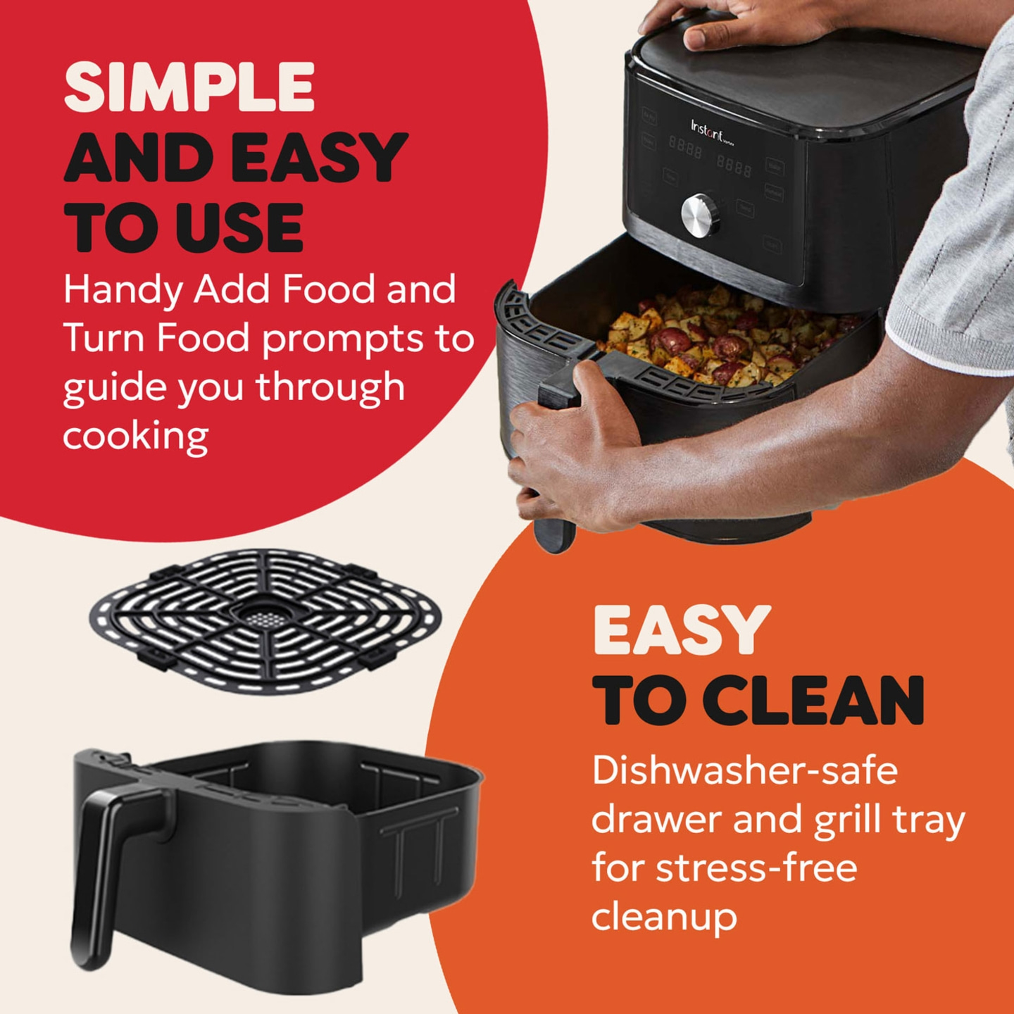 Instant Pot Vortex Schwarz Heißluftfritteuse 3,8L