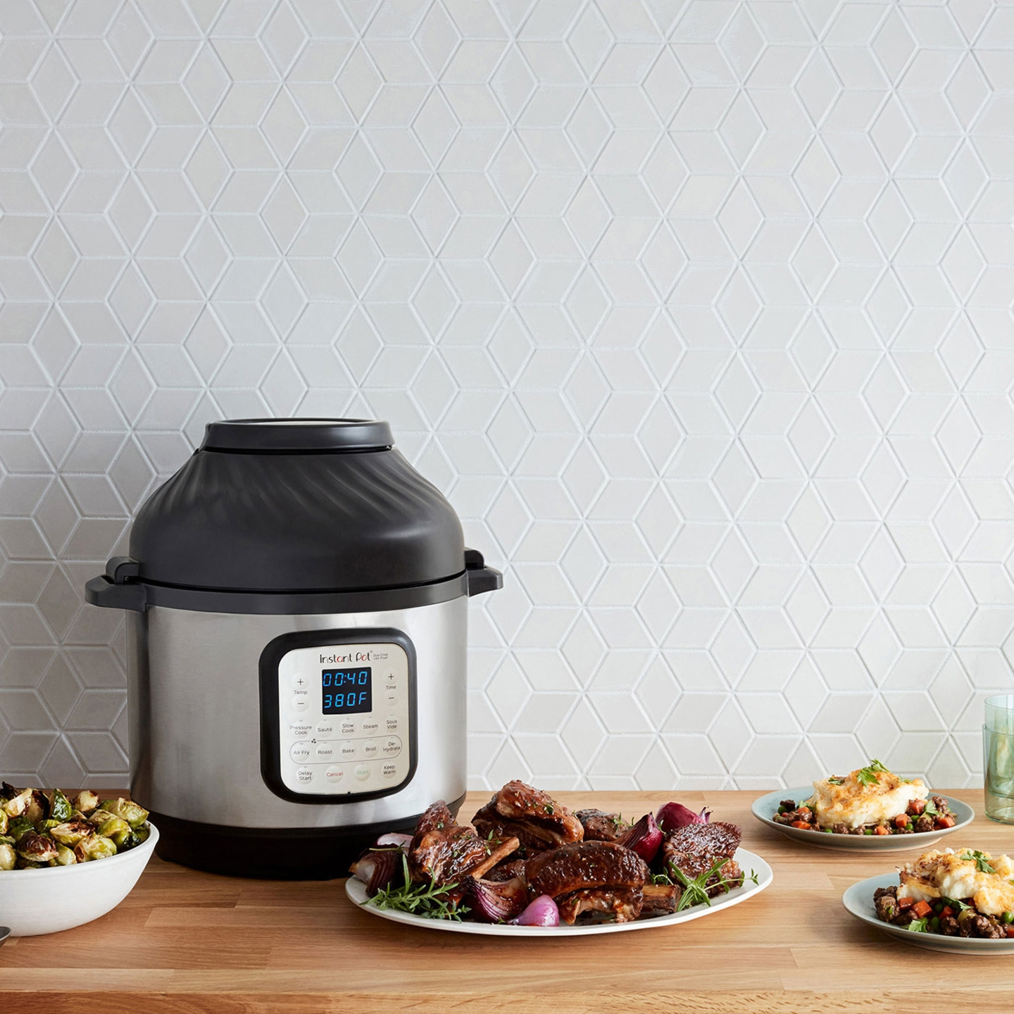 Instant Pot Duo Crisp Silber Multikocher & Heißluftfritteuse 8L