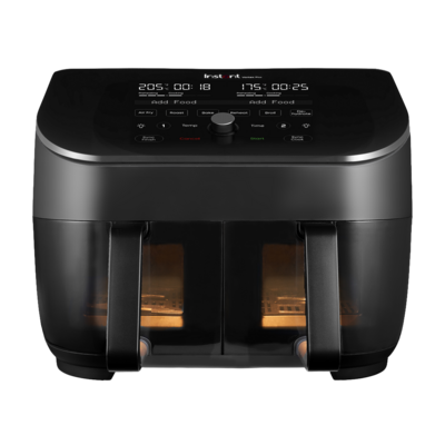 Instant Pot Vortex Plus Dual ClearCook Schwarz Heißluftfritteuse 7,6L