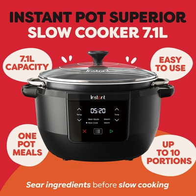 Instant Pot Superior Schwarz Slow Cooker 7,1L
