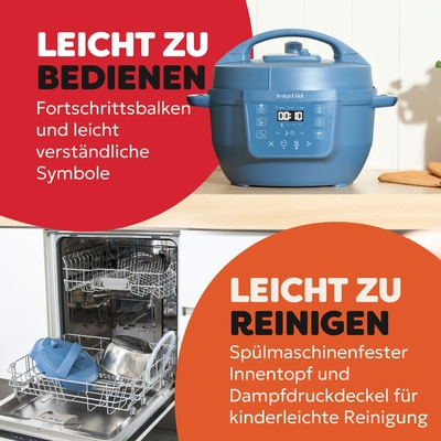 Instant Pot, leicht zu bedienen und reinigen, spülmaschinenfest.