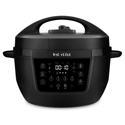 Schwarzer Instant Pot, Digitalanzeige, Kochfeld, Griff, Küche, Elektrogerät, Kochen, Essen, Mahlzeit, Kochtopf