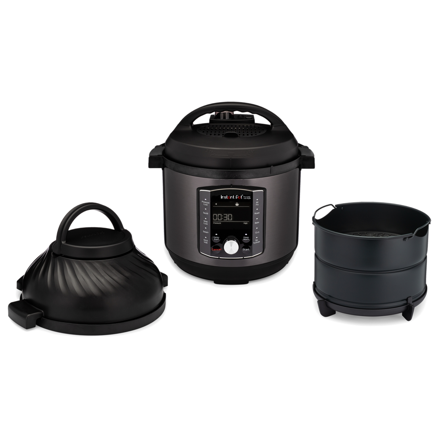 Instant Pot Pro Crisp Schwarz Multikocher mit Airfryer 7,6L