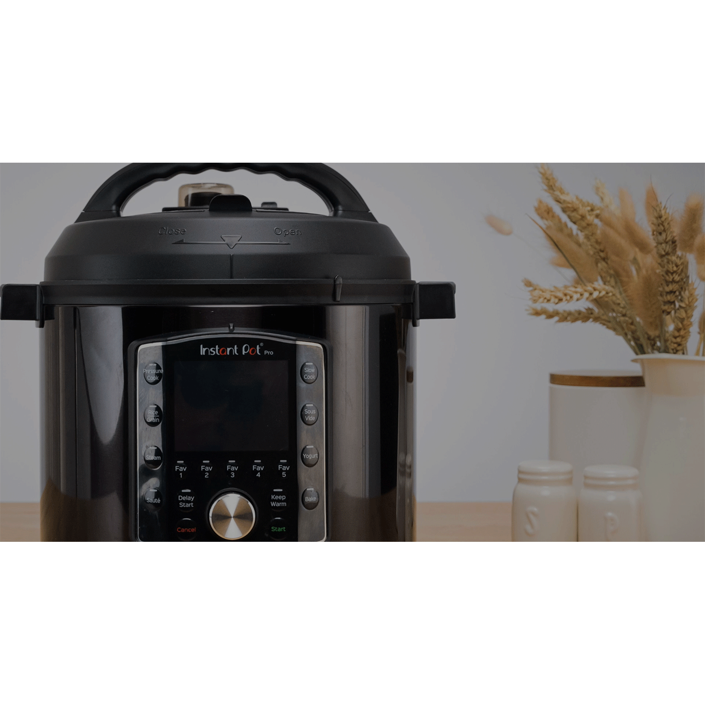 Instant Pot Pro, Kochfeld, Bedienfeld, Tasten, Kochen, Küche, schwarz, modern, Gerät