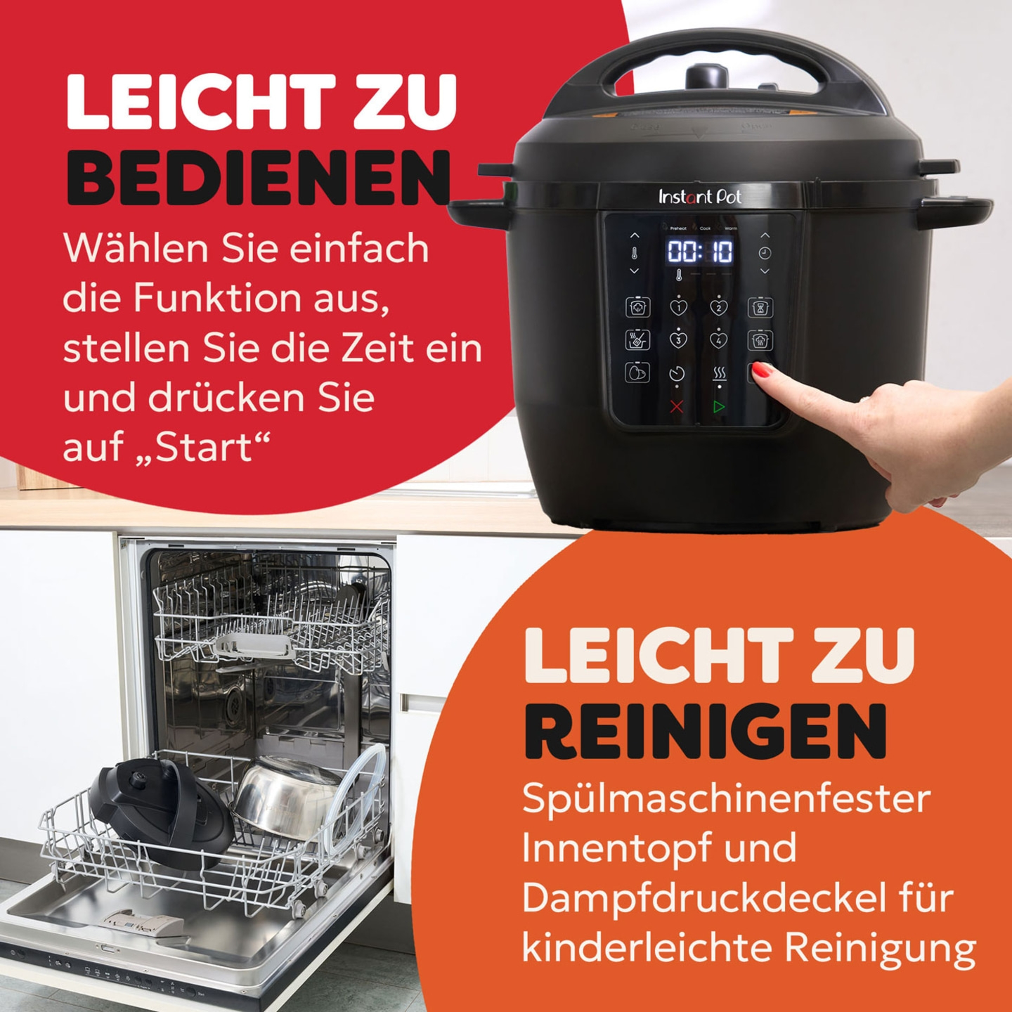 Instant Pot Schwarz Multikocher 5,7L