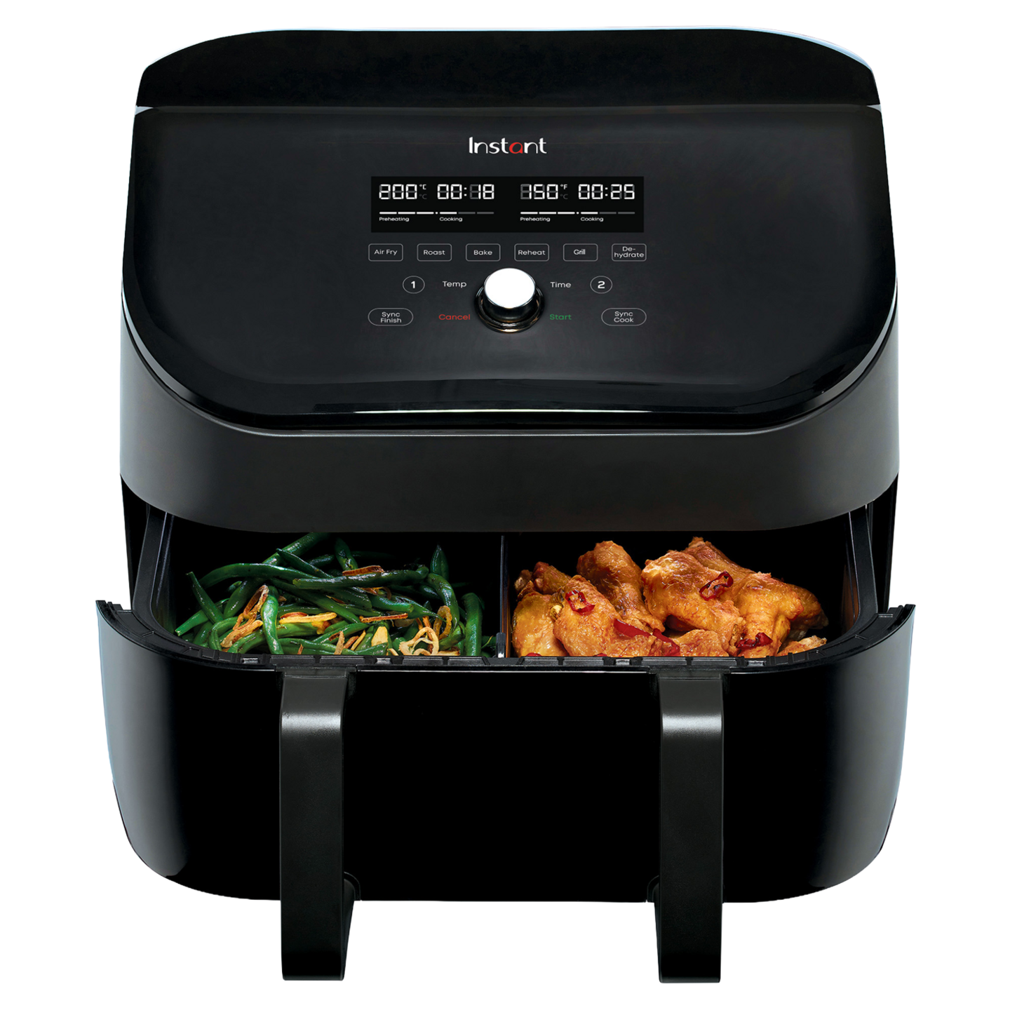 Instant Pot Vortex Plus VersaZone Schwarz Heißluftfritteuse 8,5L