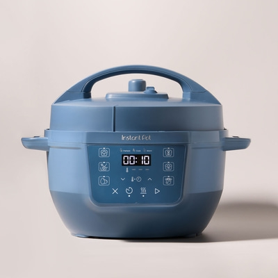 Blauer Instant Pot, Küchengerät, Digitalanzeige, Kochfunktion, modernes Design