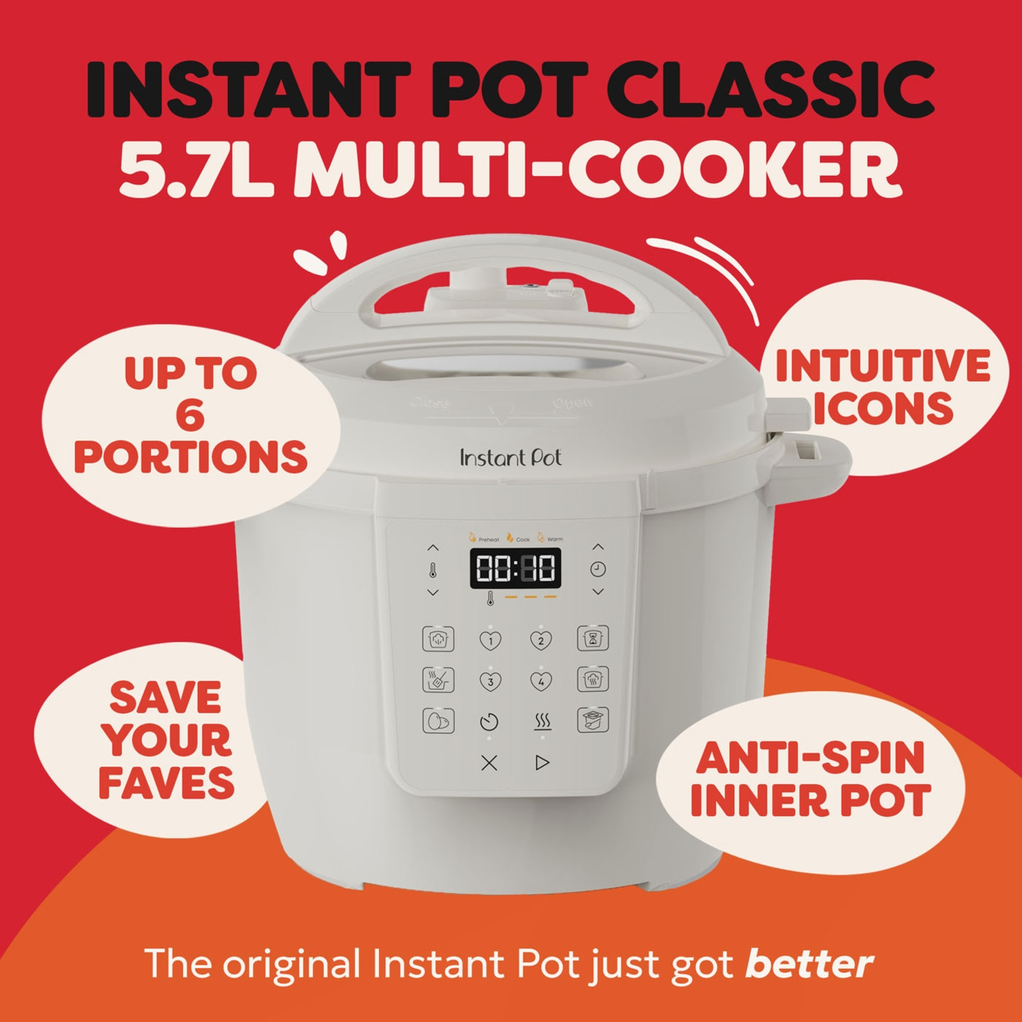 Instant Pot Weiß Sea Salt Multikocher 5,7L