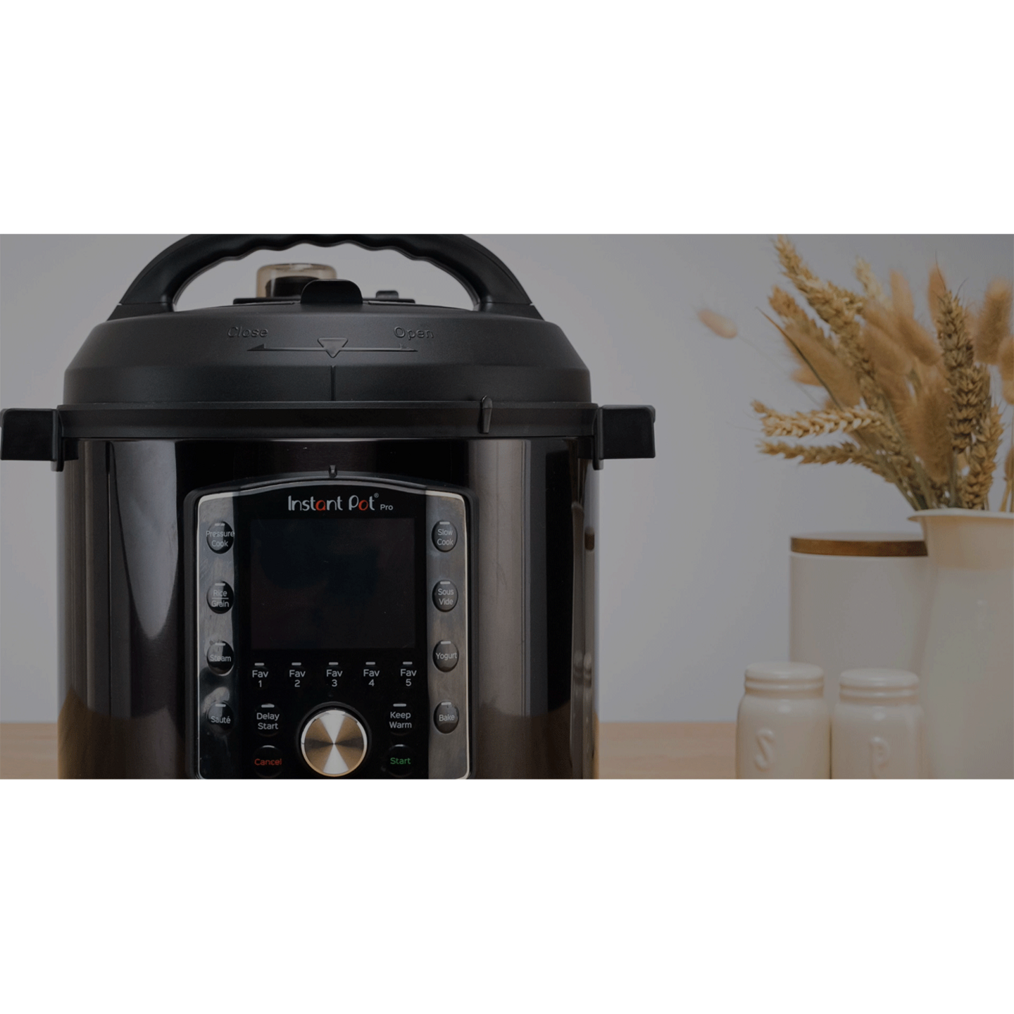 Instant Pot Pro, Kochfeld, Bedienfeld, Tasten, Kochen, Küche, schwarz, modern, Gerät