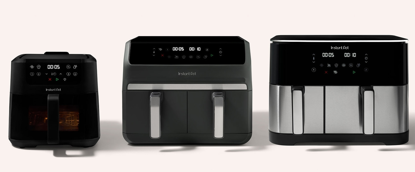 Instant-Pot-Air-Fryer-Range-LScape-on-Vanilla-Background-5L-Compact-8L-and-11L-Duals-Front-On-HR