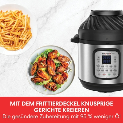 Instant Pot mit knusprigen Gerichten, 95% weniger Öl, Frittierdeckel