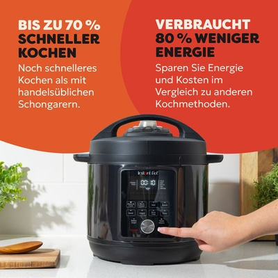 Instant Pot, Kocher, Text, Energie sparen, schneller kochen, Küche, Kochen, Werbung, Produkt