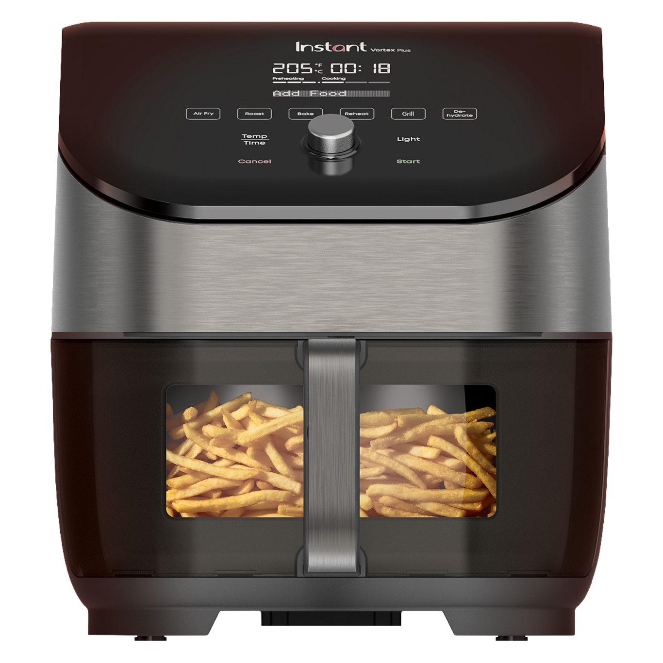 Instant Pot Vortex Plus ClearCook OdourErase Edelstahl Heißluftfritteuse 5,7L