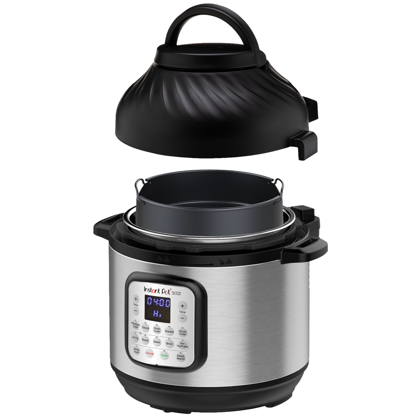 Instant Pot Duo Crisp Silber Multikocher & Heißluftfritteuse 8L
