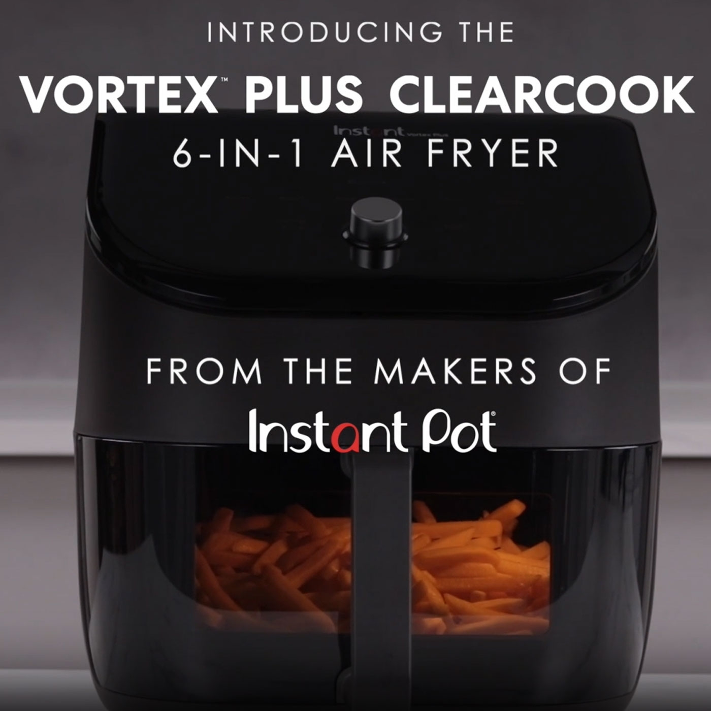 Instant Pot Vortex Plus ClearCook OdourErase Edelstahl Heißluftfritteuse 5,7L