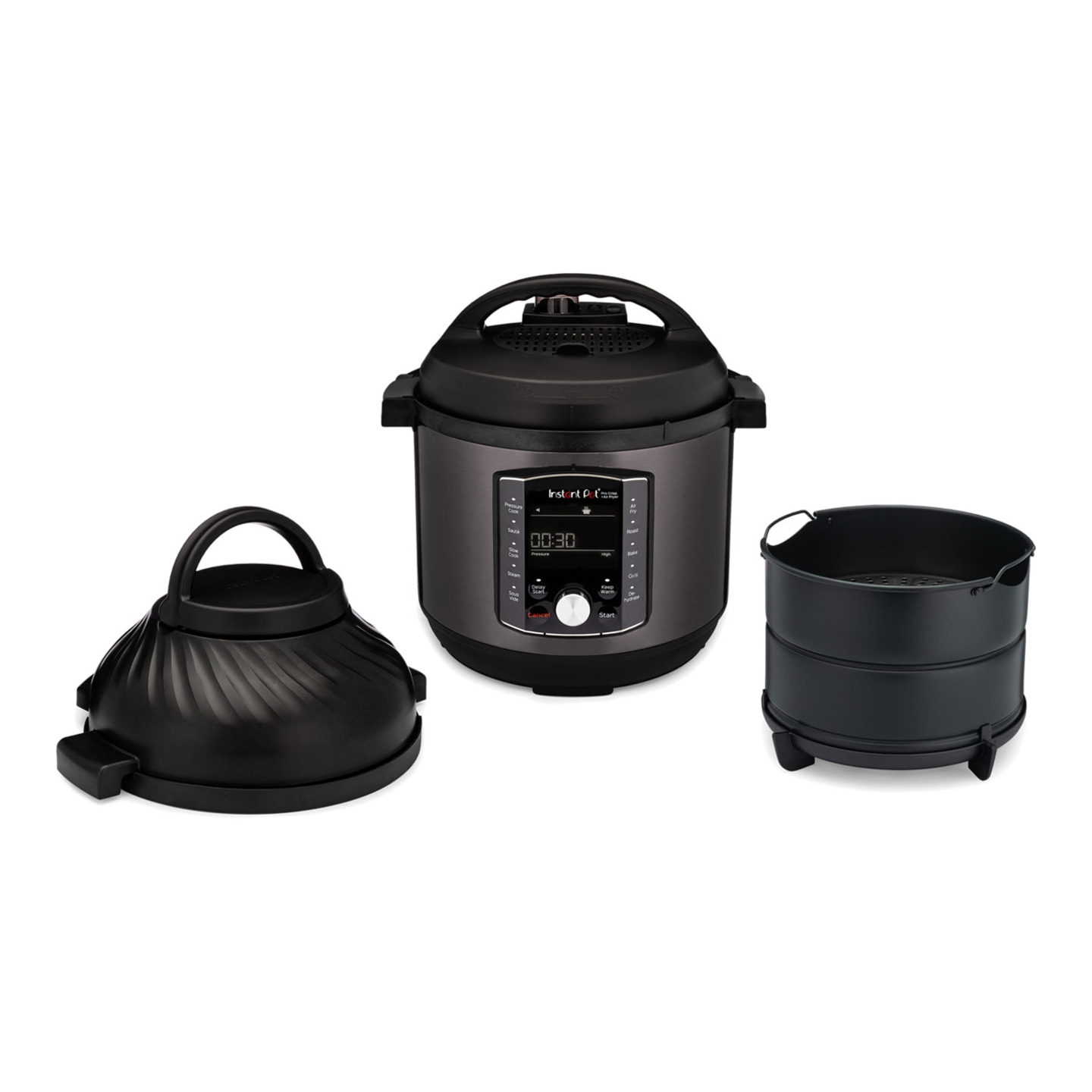 Instant Pot Pro Crisp Schwarz Multikocher mit Airfryer 7,6L