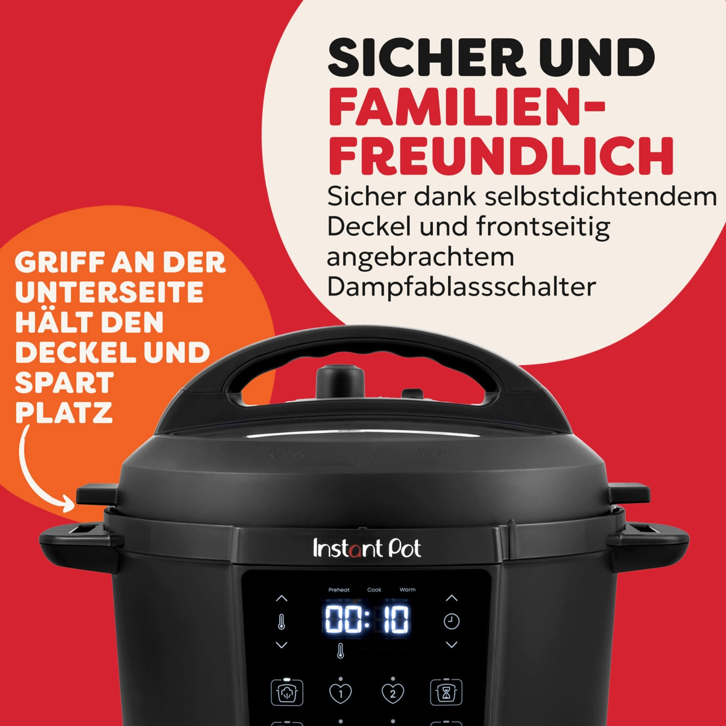 Instant Pot Schwarz Multikocher 5,7L