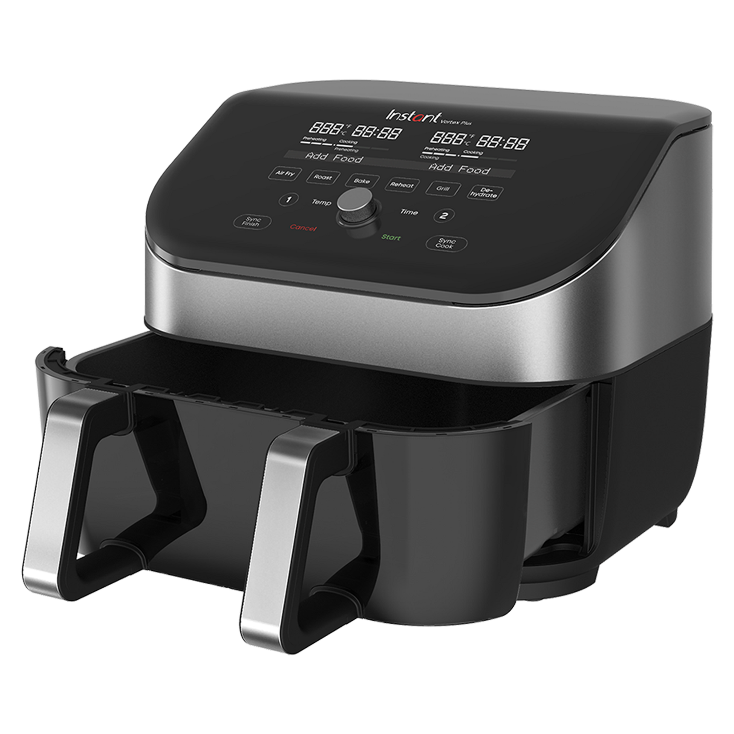 Instant Pot Vortex Plus VersaZone mit ClearCook Edelstahl Heißluftfritteuse 8,5L