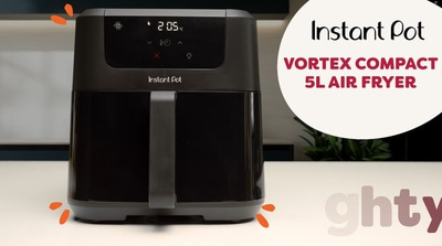 Instant Pot Vortex Compact 5L Air Fryer, schwarzes Gerät, Digitalanzeige, Küche